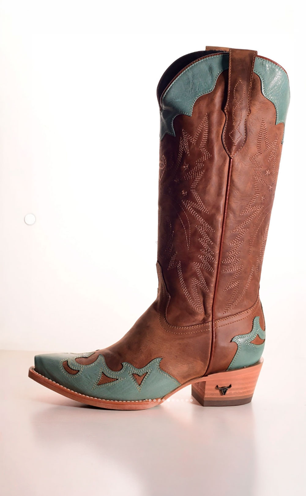 Bota Alta Marrón-Verde